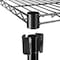 Simple Deluxe 3 Tier Shelf, 23*13*30Inch, Black, Plastic Caster Included HKSHLF23133003BPC - alternate 6